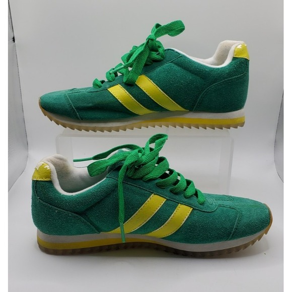 Adidas Cross Trekkers Men's Green Yellow Shoes Size 8 - Picture 1 of 7